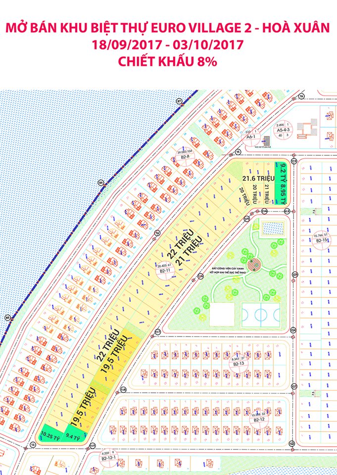 Mở bán lần 3 Biệt thự Euro Village 2 B2-11 